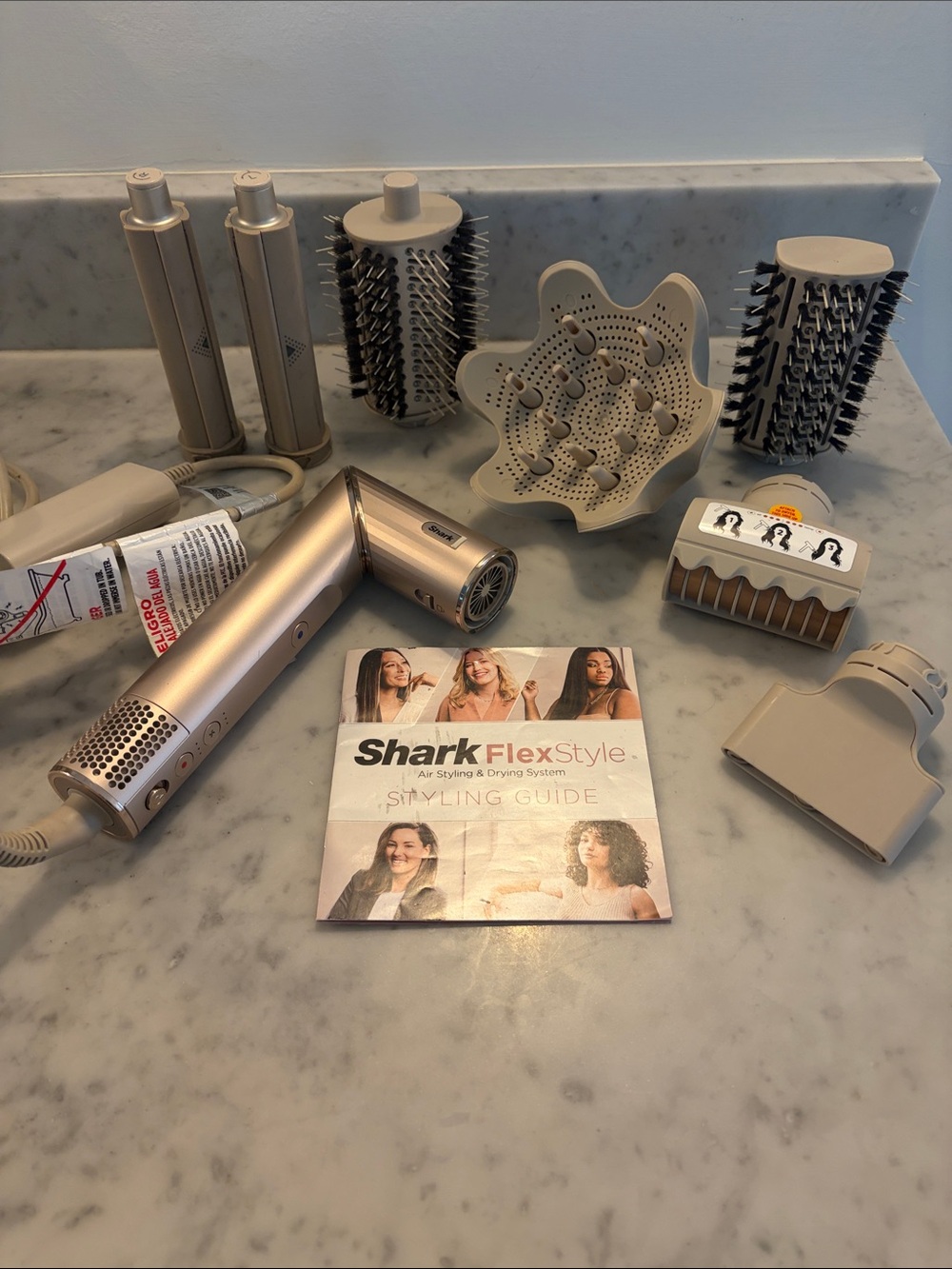 Shark FlexStyle Air Styling System in Champagne - Complete Attachment Set
